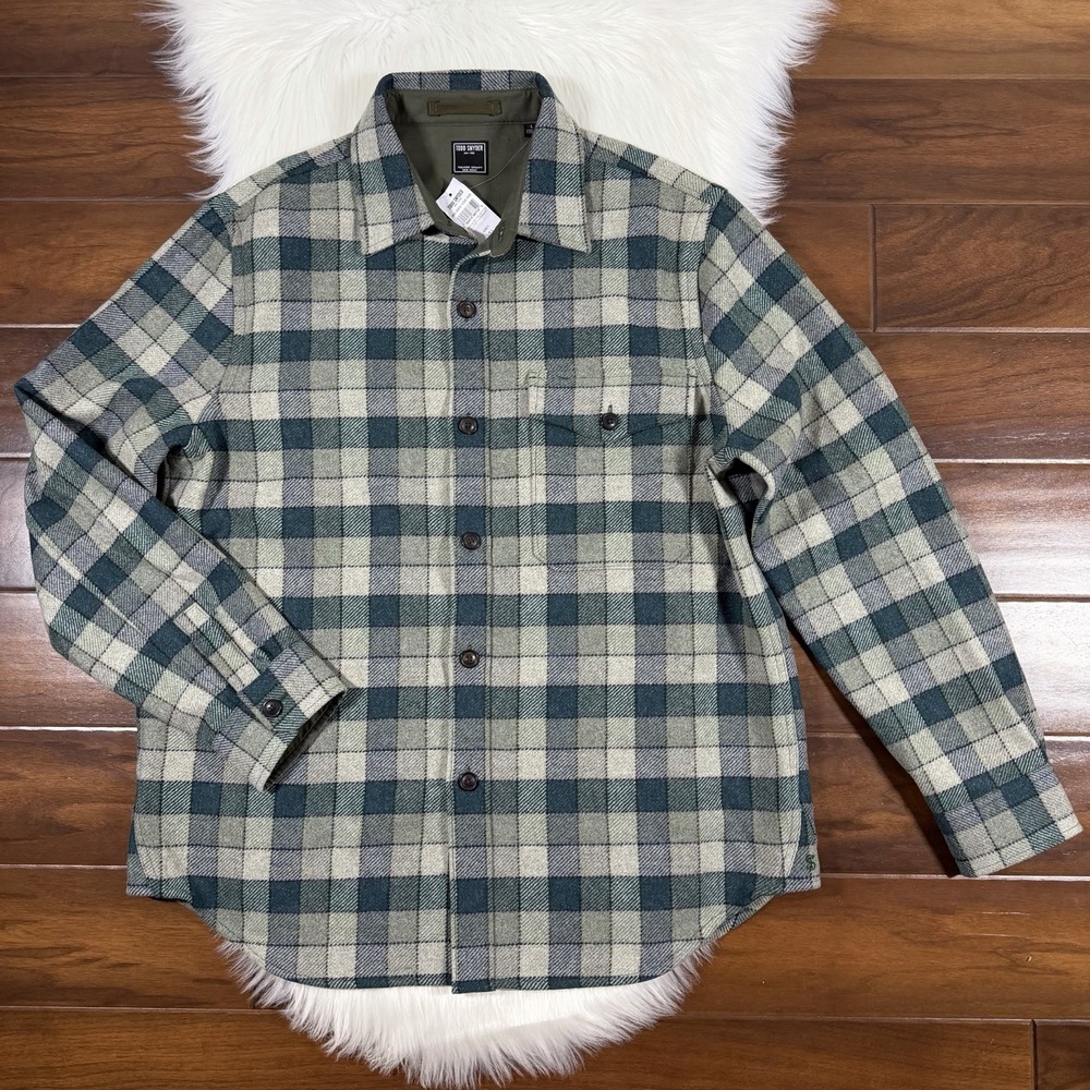 Todd Snyder Men's Size Large Plaid Button Wool Utility Overshirt Shirt